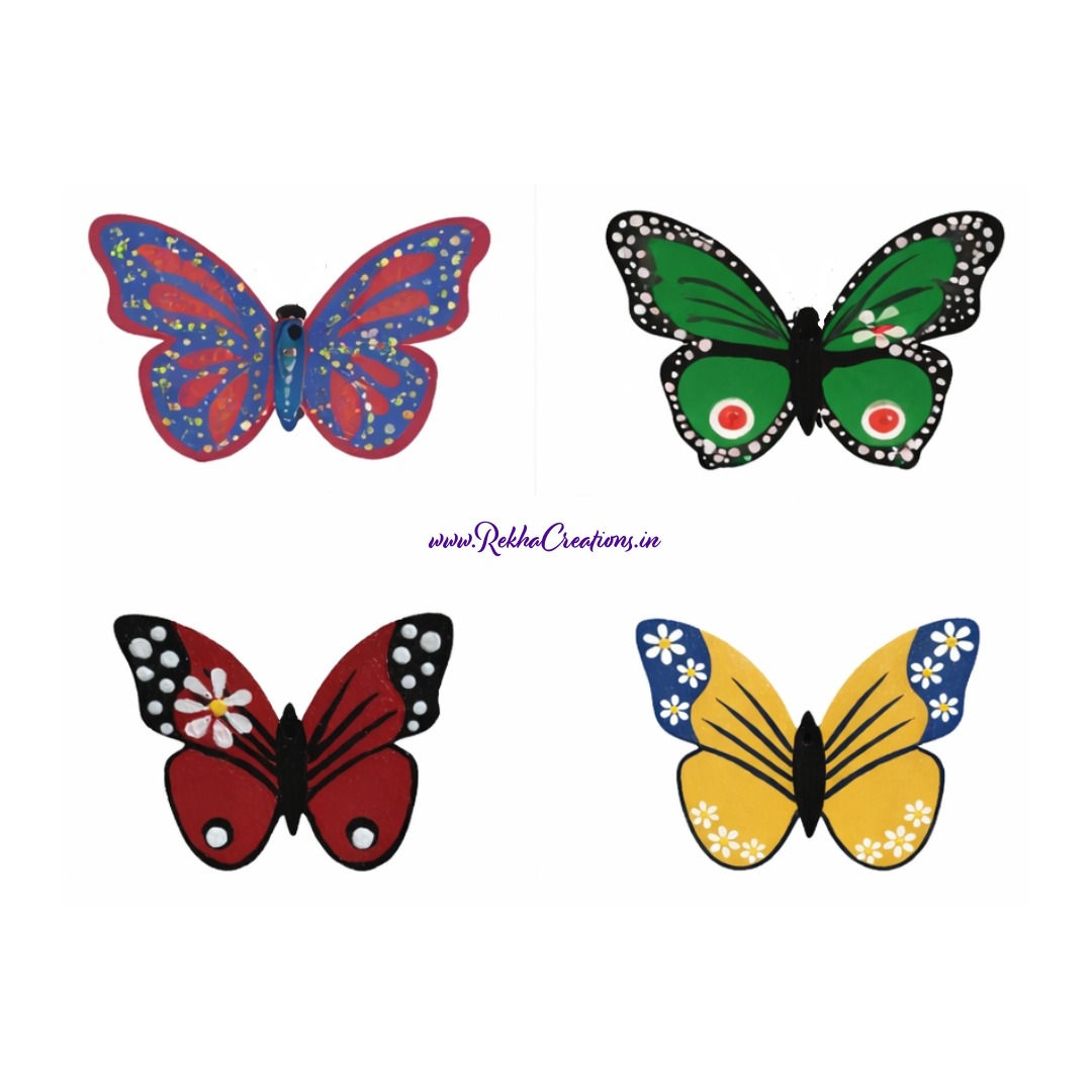 Fridge Magnet - Garden of Colorful Wings